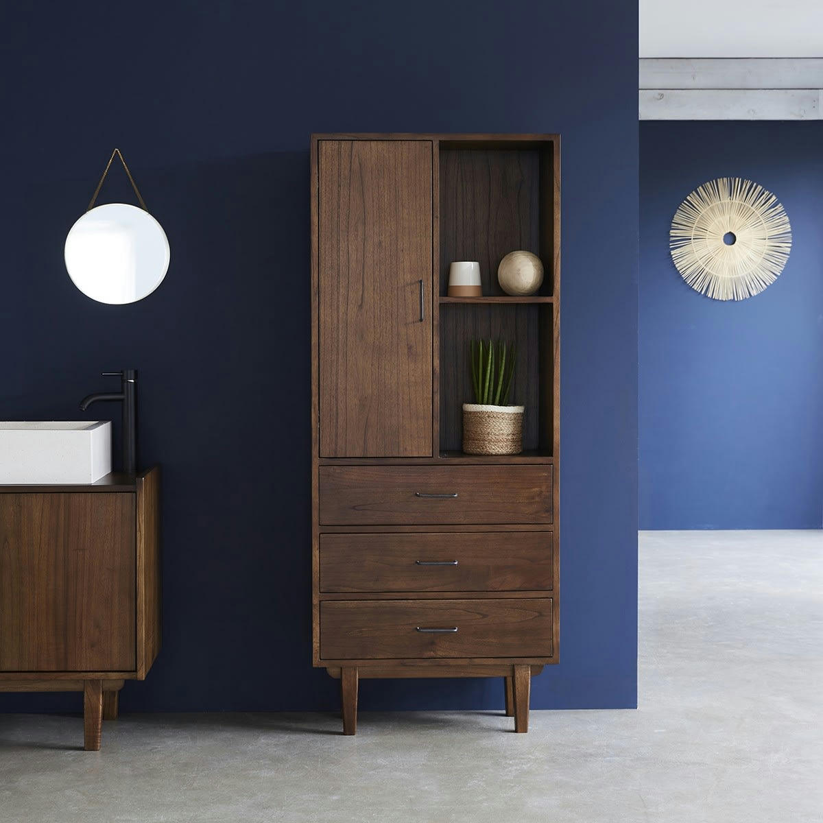 VINTAGE - Colonne de salle de bain en mindy massif