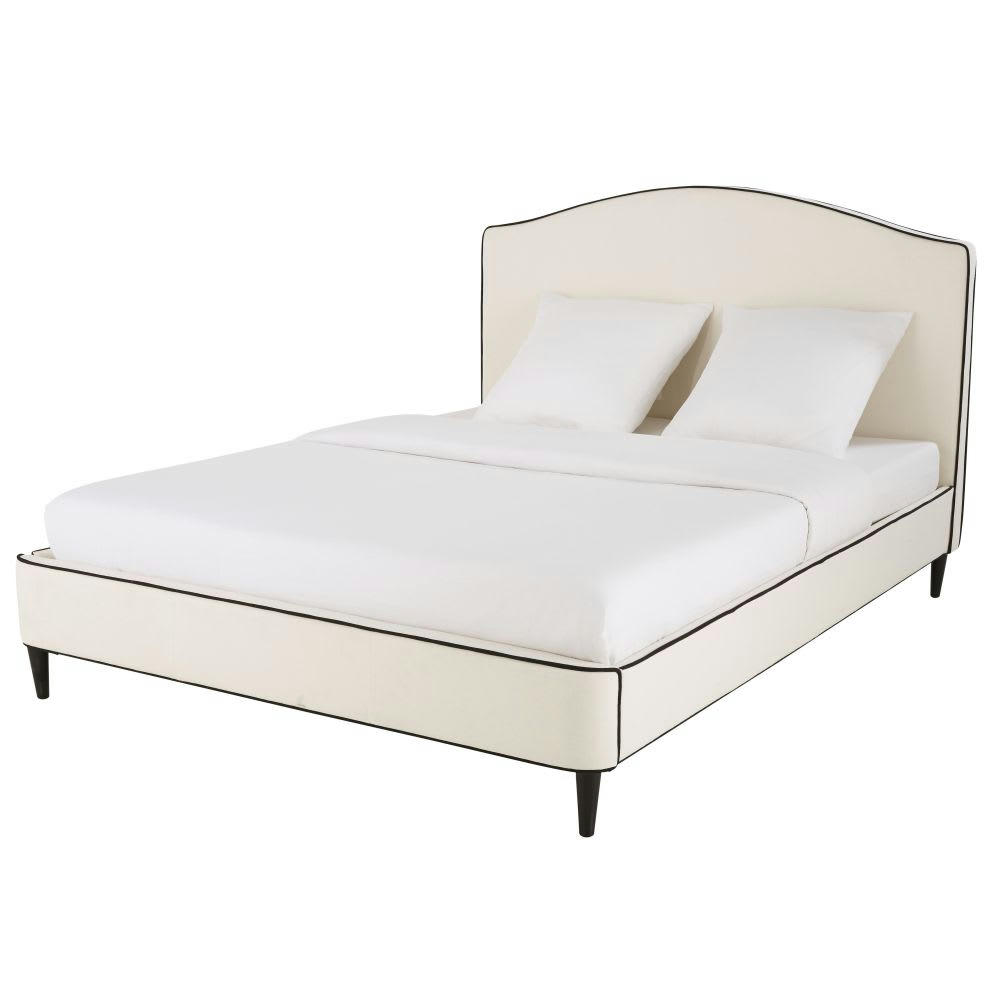 Beatrice - Lit 160x200 en lin blanc