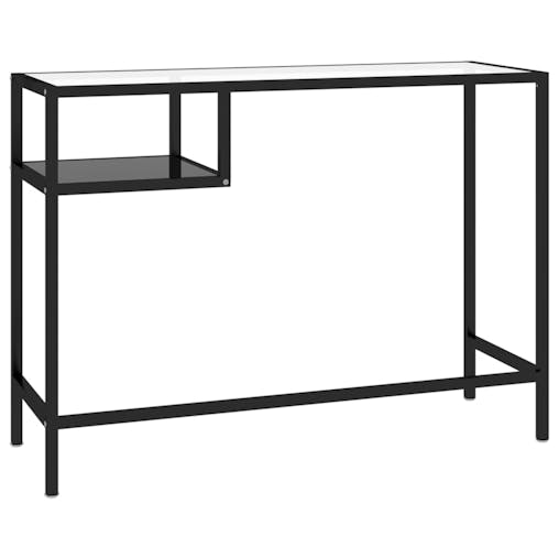 NNEVL Computer Desk Black 100x36x74 cm Glass