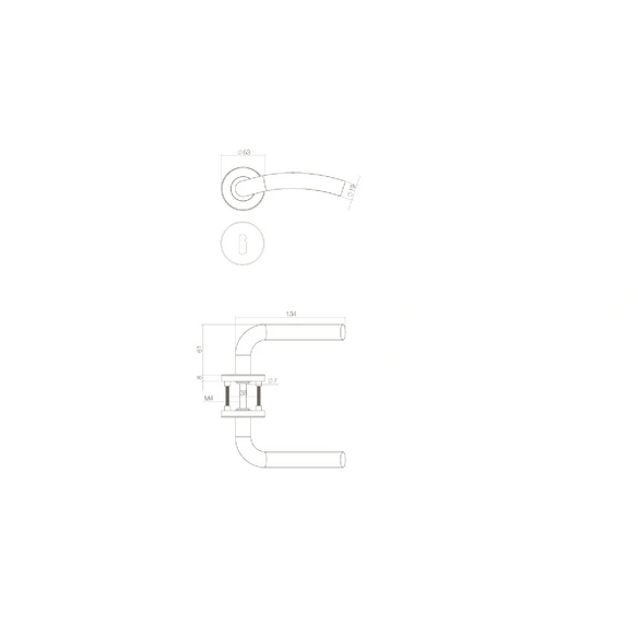 Türdrücker »Lisa«, D.53x8mm BB-Rosetten