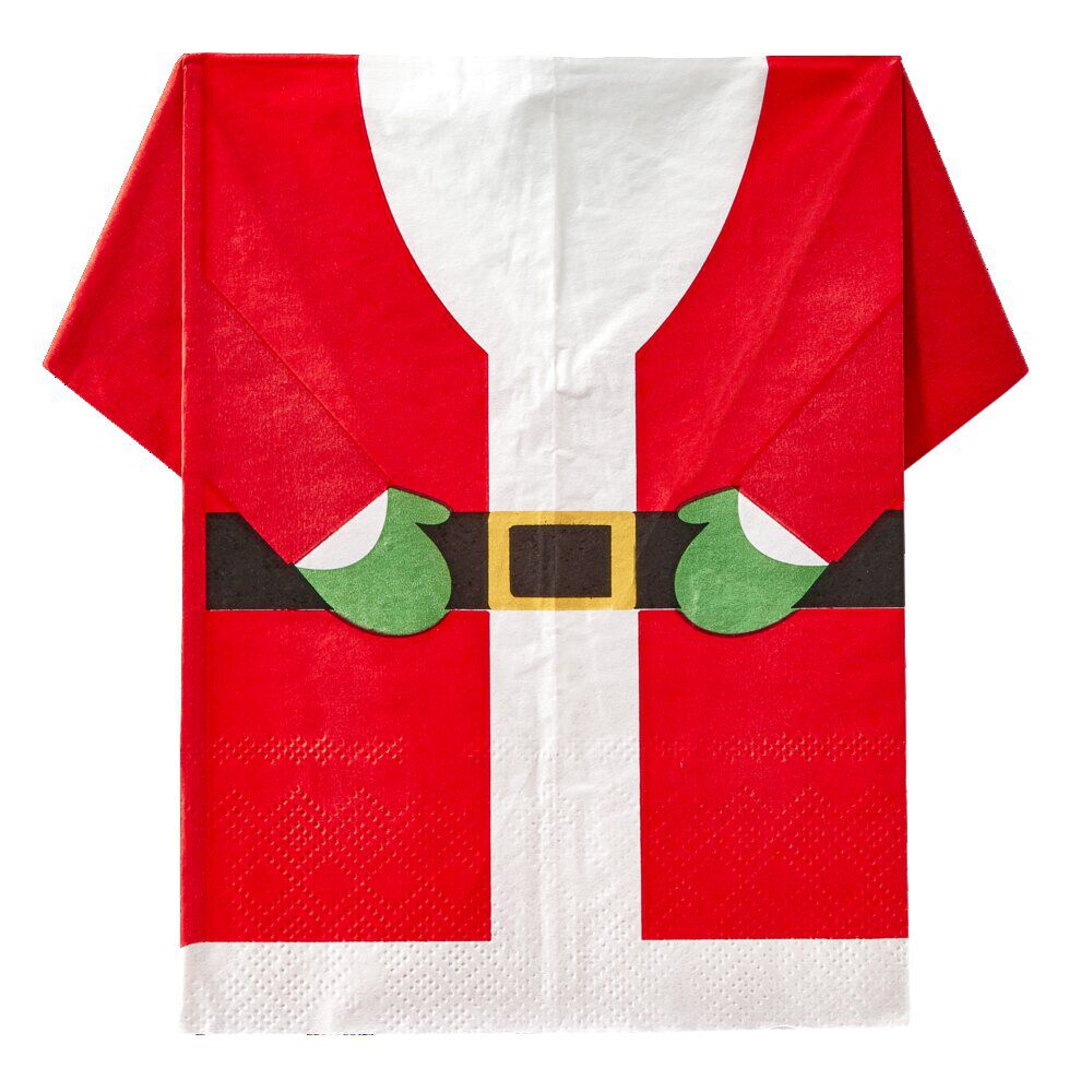 Lot de 10 serviettes en papier désign Père No&euml;l