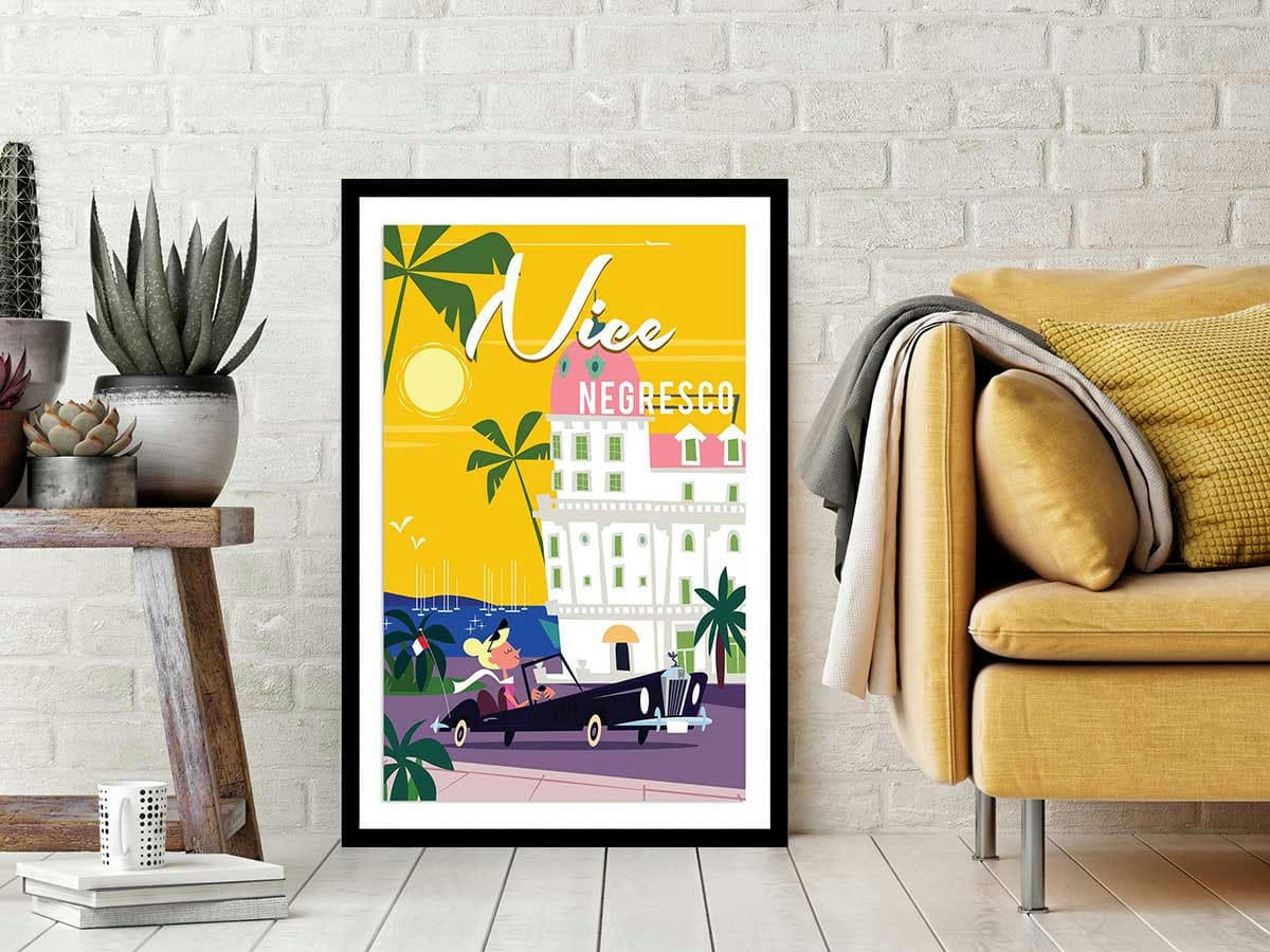 - Affiche vacances à Nice sans cadre 60x90cm