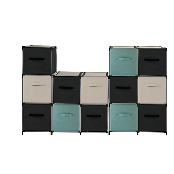Lot de 2 boîtes de rangement en tissu MIX N' MODUL