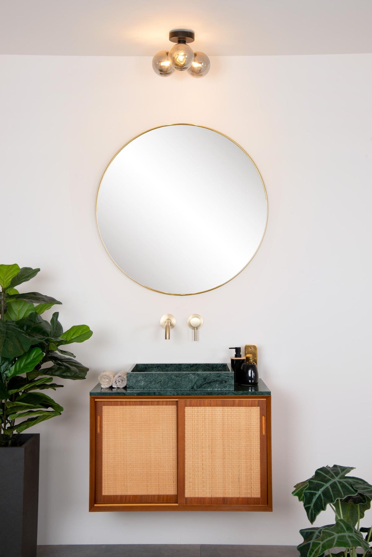 Lucide plafonnière badkamer TRUDY - 3xG9 - Zwart