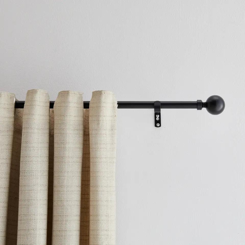 ACAZA Gordijnroede - Uitschuifbare Gordijn Rail - Stang van 240-360 cm - Zwart
