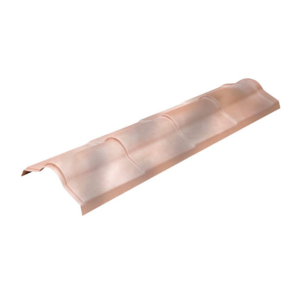 Faitière pour plaque de toiture imitation tuile Coverlife en pvc sienne antique 174 cm