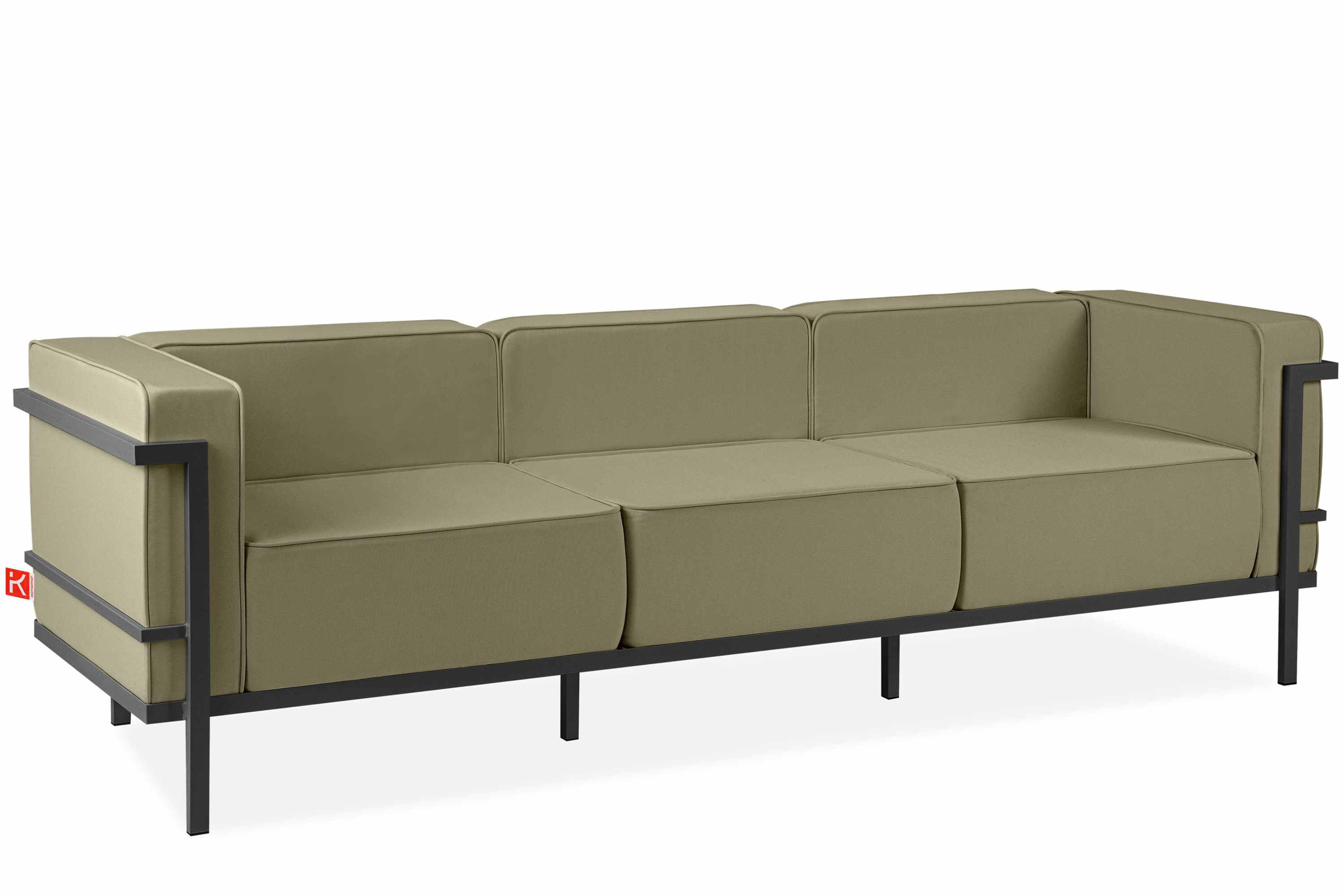 KONSIMO TRIGLO Sofa ogrodowa trzyosobowa stalowy stelaż i wygodne poduszki