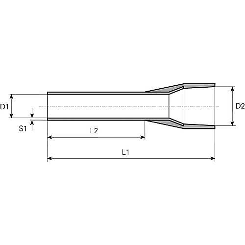 Embout simple d'extrémité de câble Vogt Verbindungstechnik 470712, 6 mm², 20 mm, vert