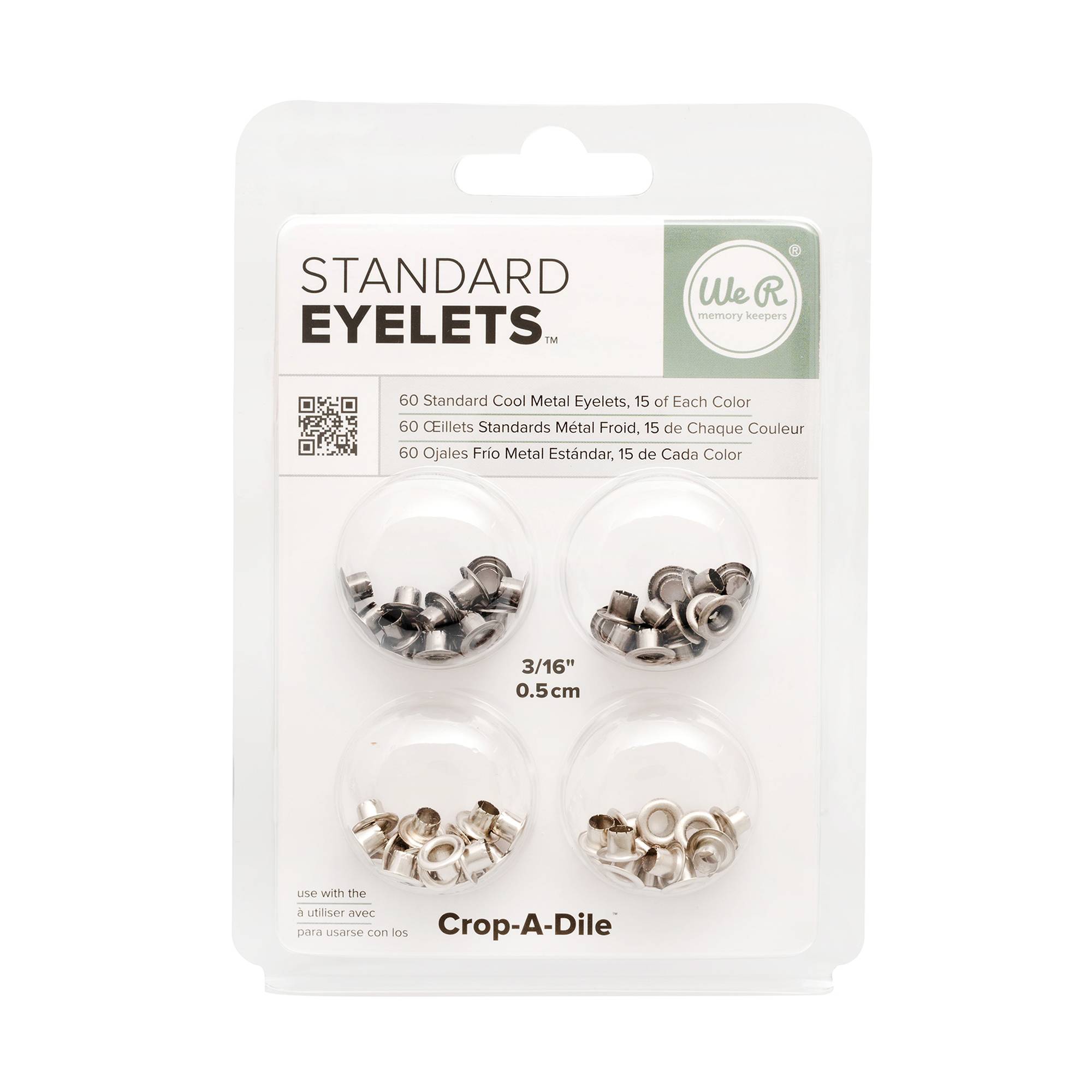 We R Makers Cool Metal Standard Eyelets 60 Pack