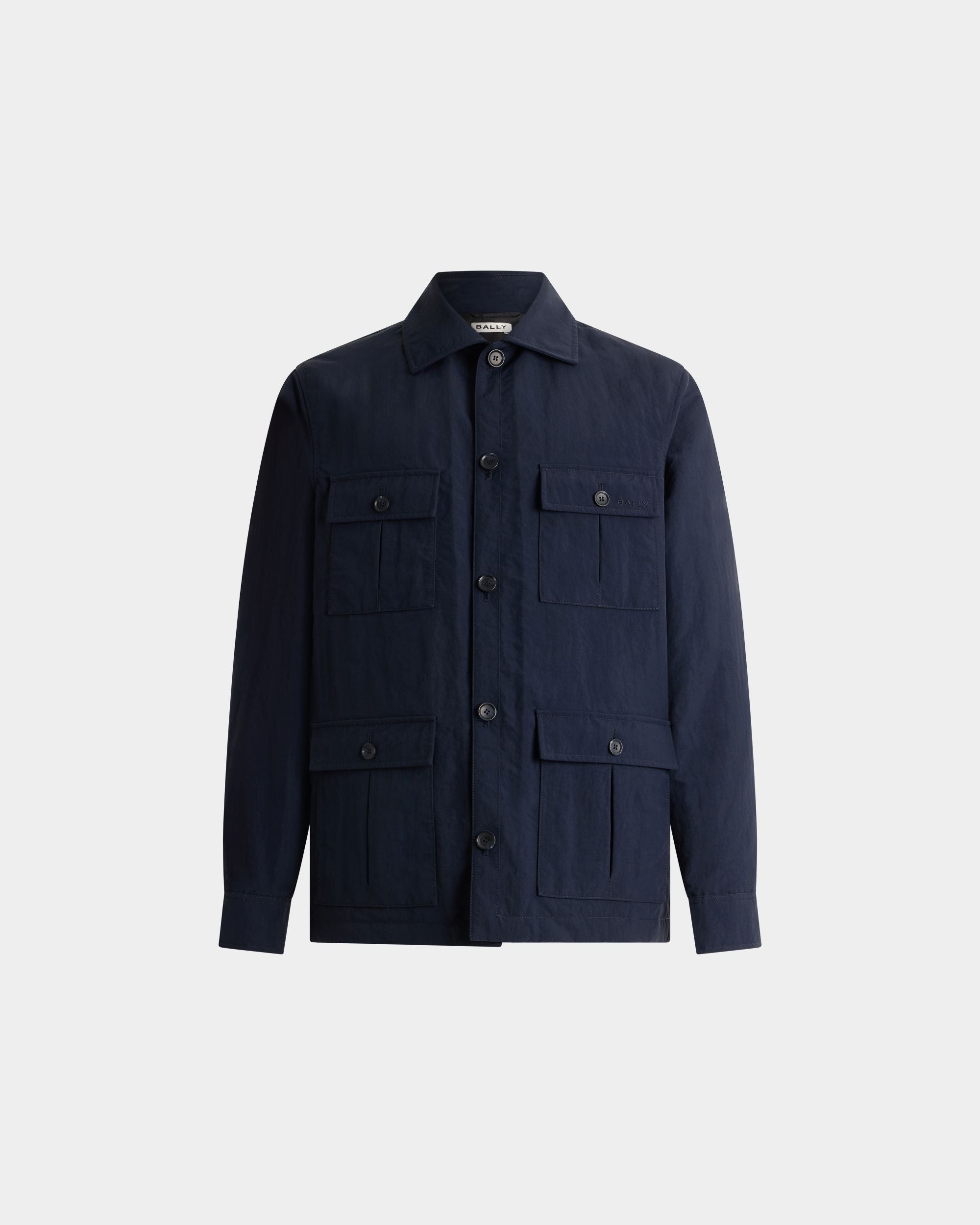 Overshirt aus Nylon in Navy Blue