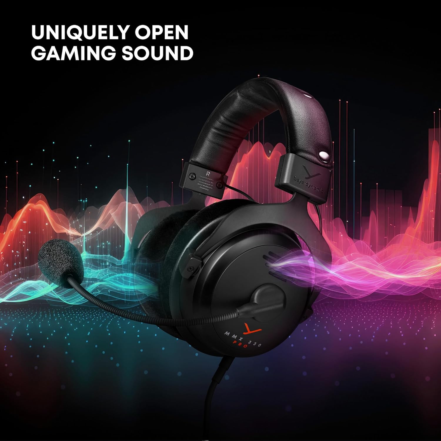 beyerdynamic MMX 330 Pro Open-Back Gaming Headset with Stellar.45 Driver and Condenser Microphone  Wired Gaming Headphone Suitable for PC  Gaming Console  PS  Switch. Handmade in Germany