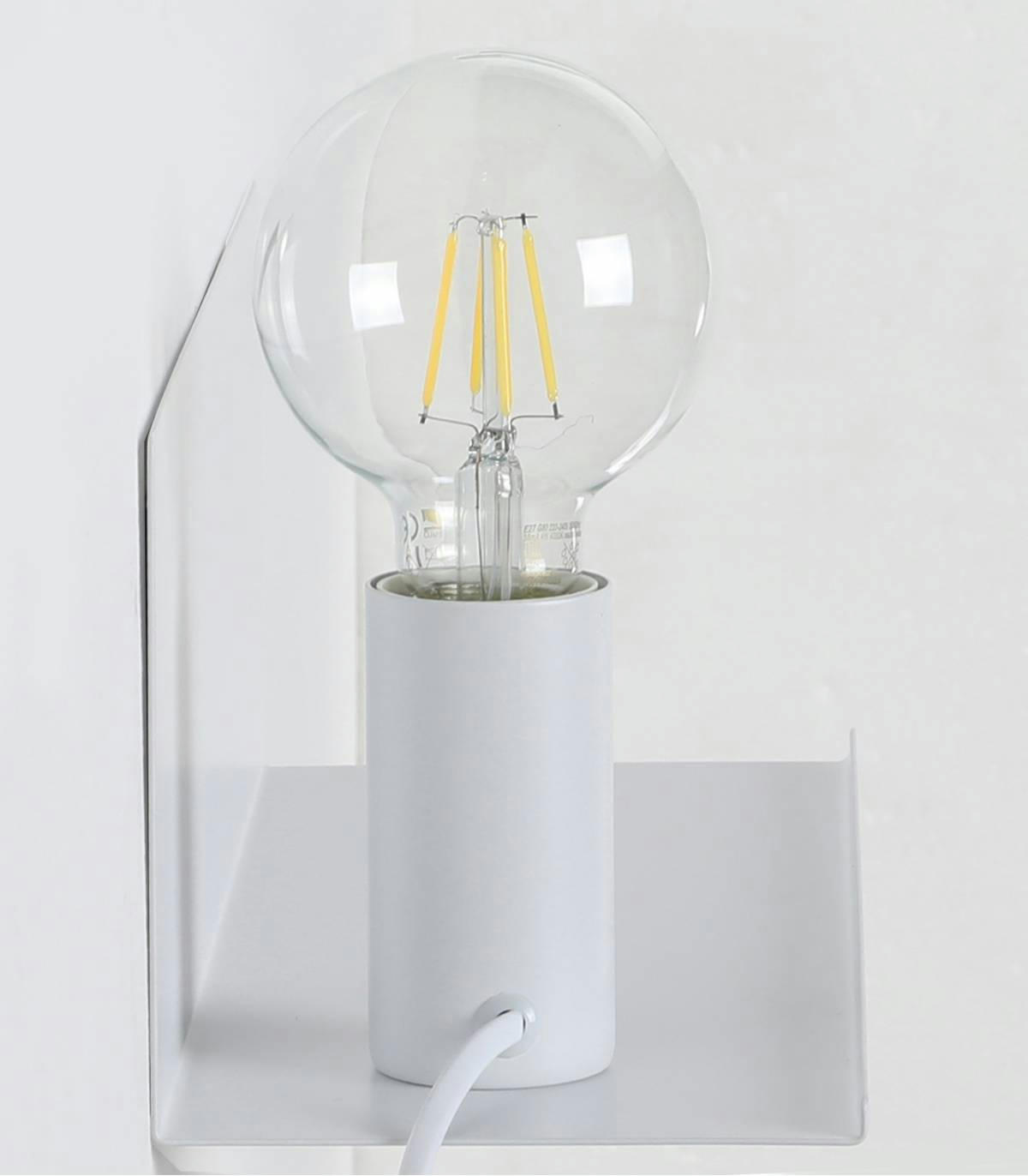 GLASGOW - Applique en métal blanc h.12 cm