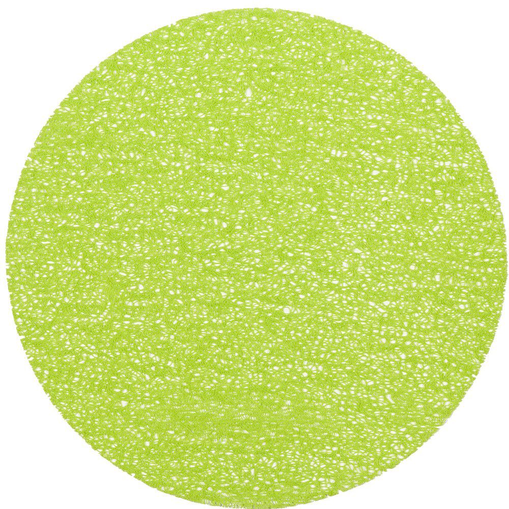 Set de table rond pvc effet spaghetti vert uni Ø38 cm