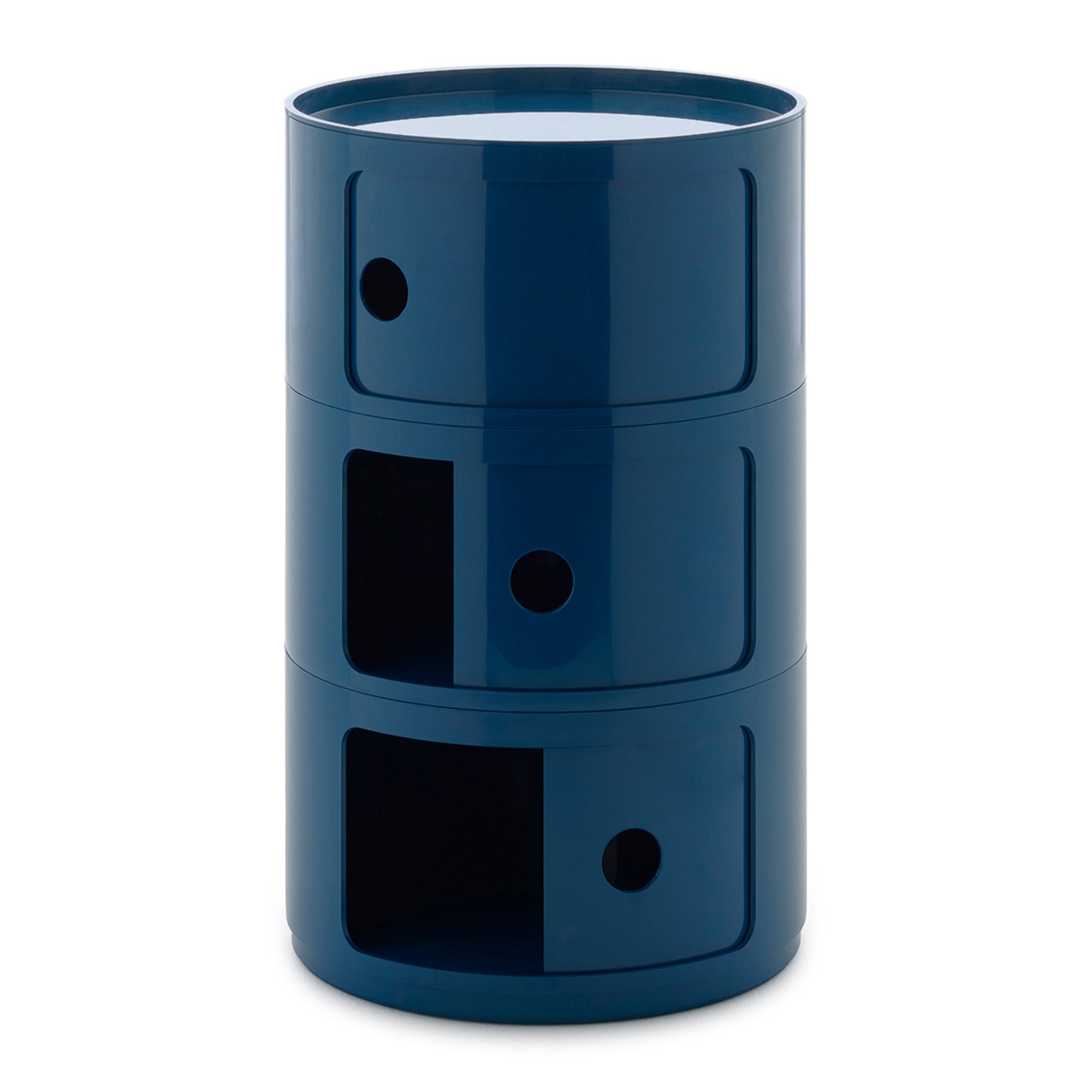 Kartell Componibili Kast Ø 42 cm - 3 Modules - Blauw