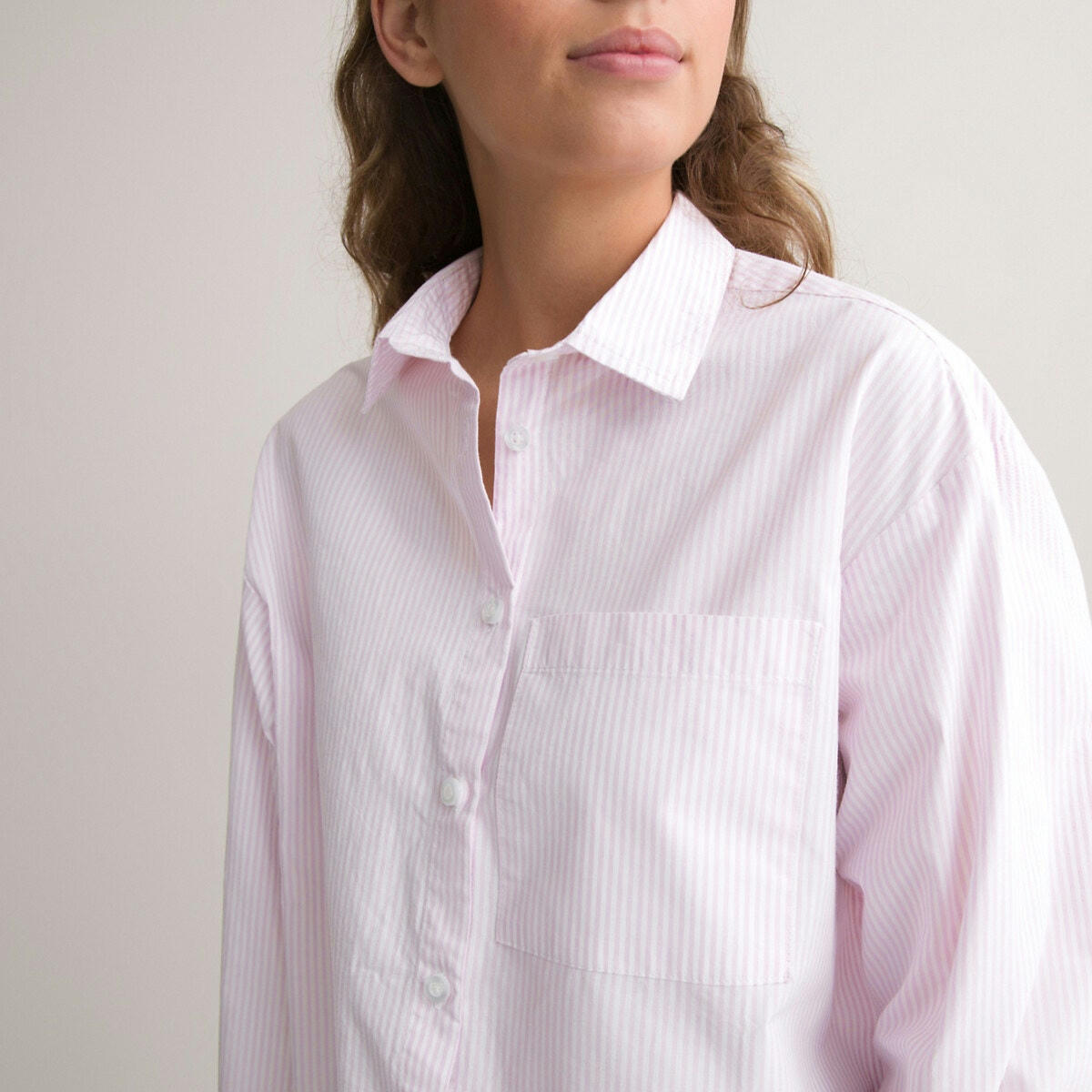 Chemise rayée à manches longues