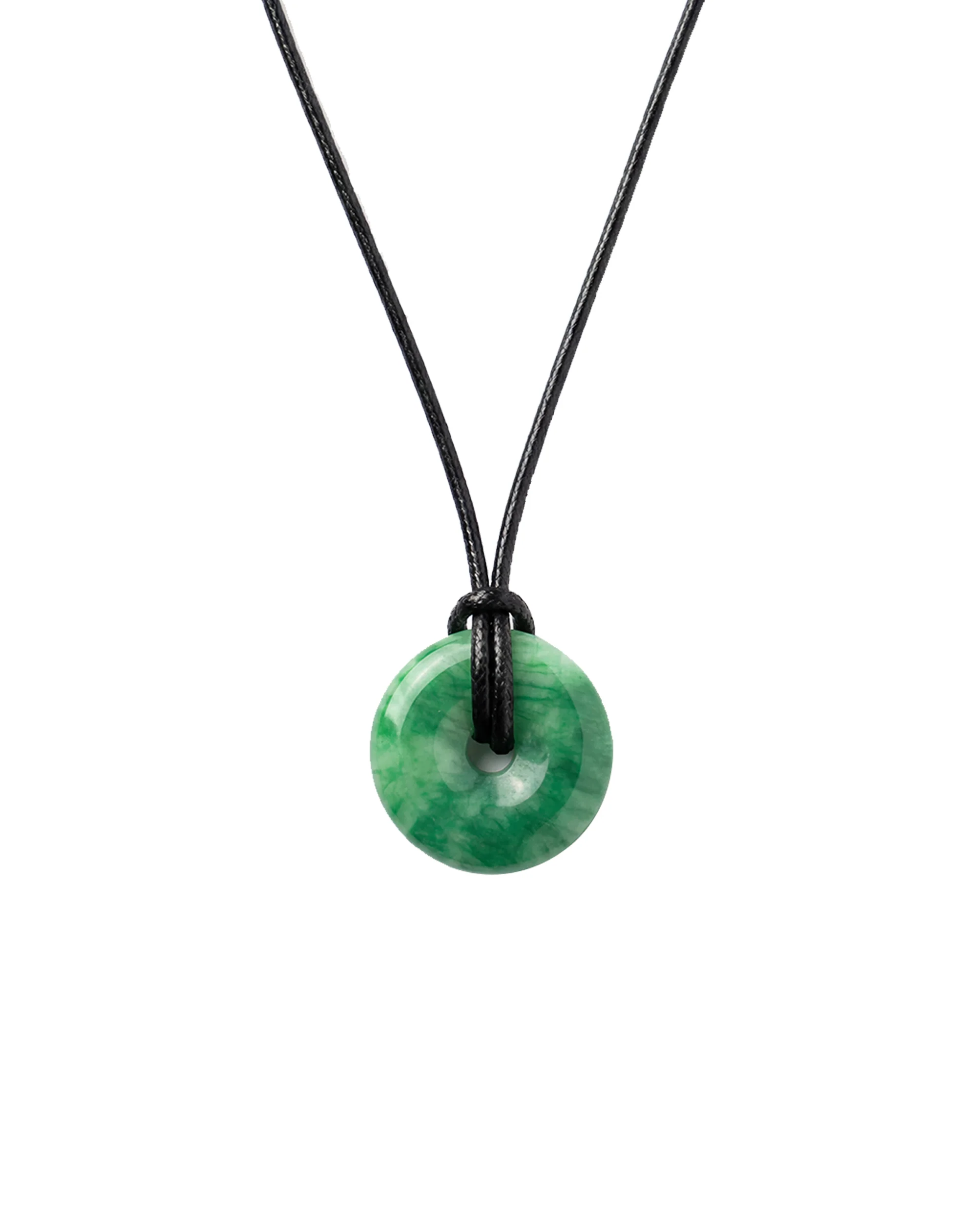 Medallion — Green Jade Cord Necklace