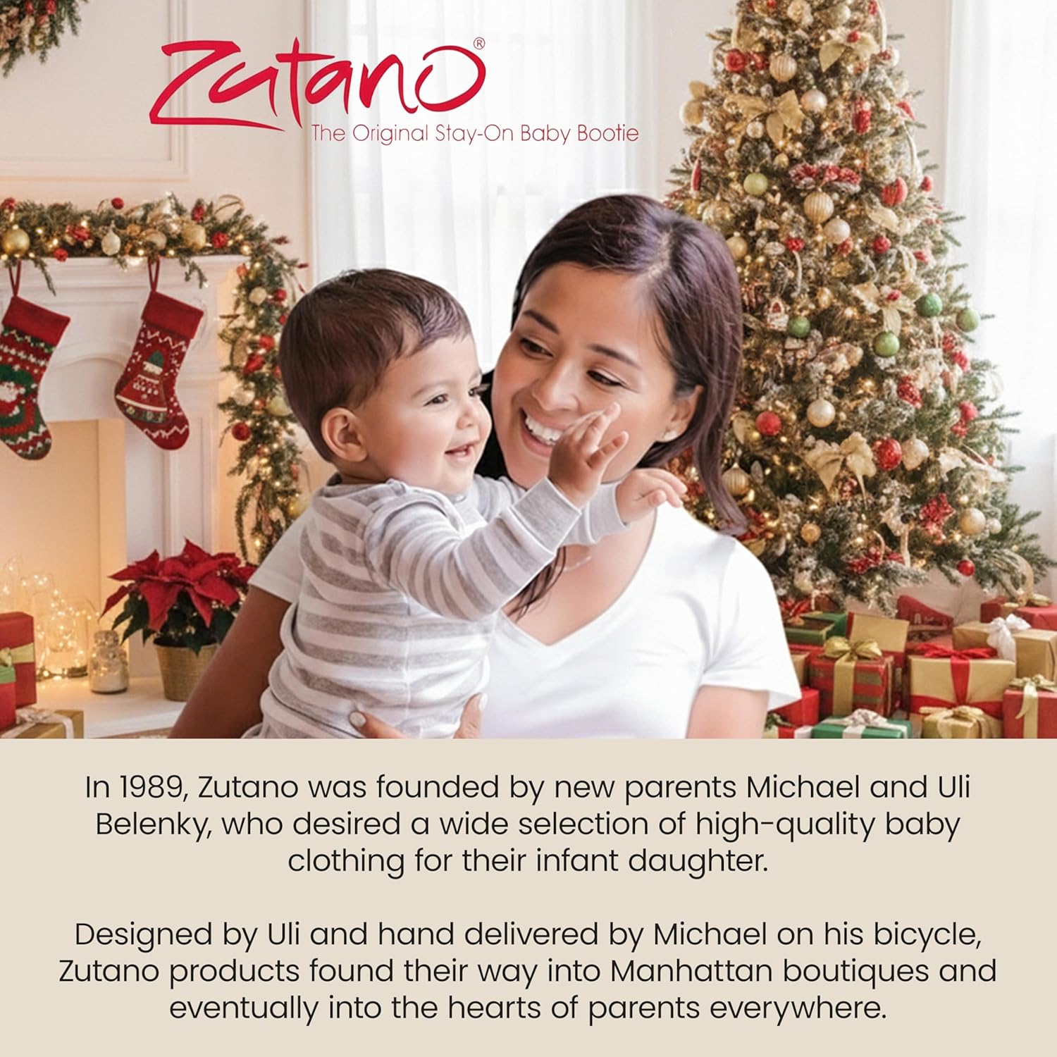 Zutano Unisex Organic Cotton Baby Booties, Stay-On and Non-Slip, Newborn to Toddler
