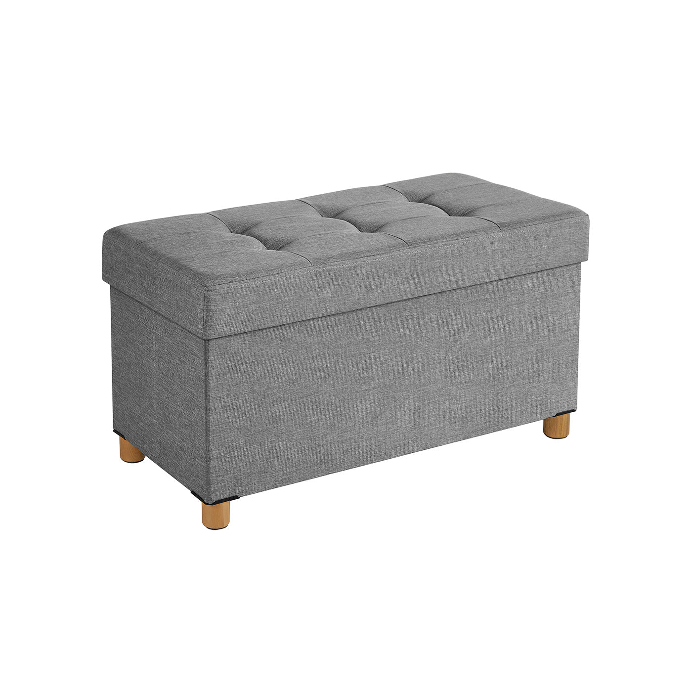 Banc de rangement rembourré pliable