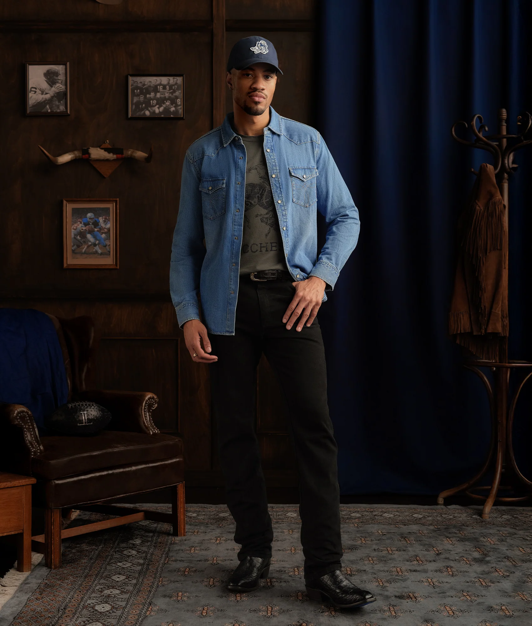 Jacob Men's Shirt - Lone Star Blue