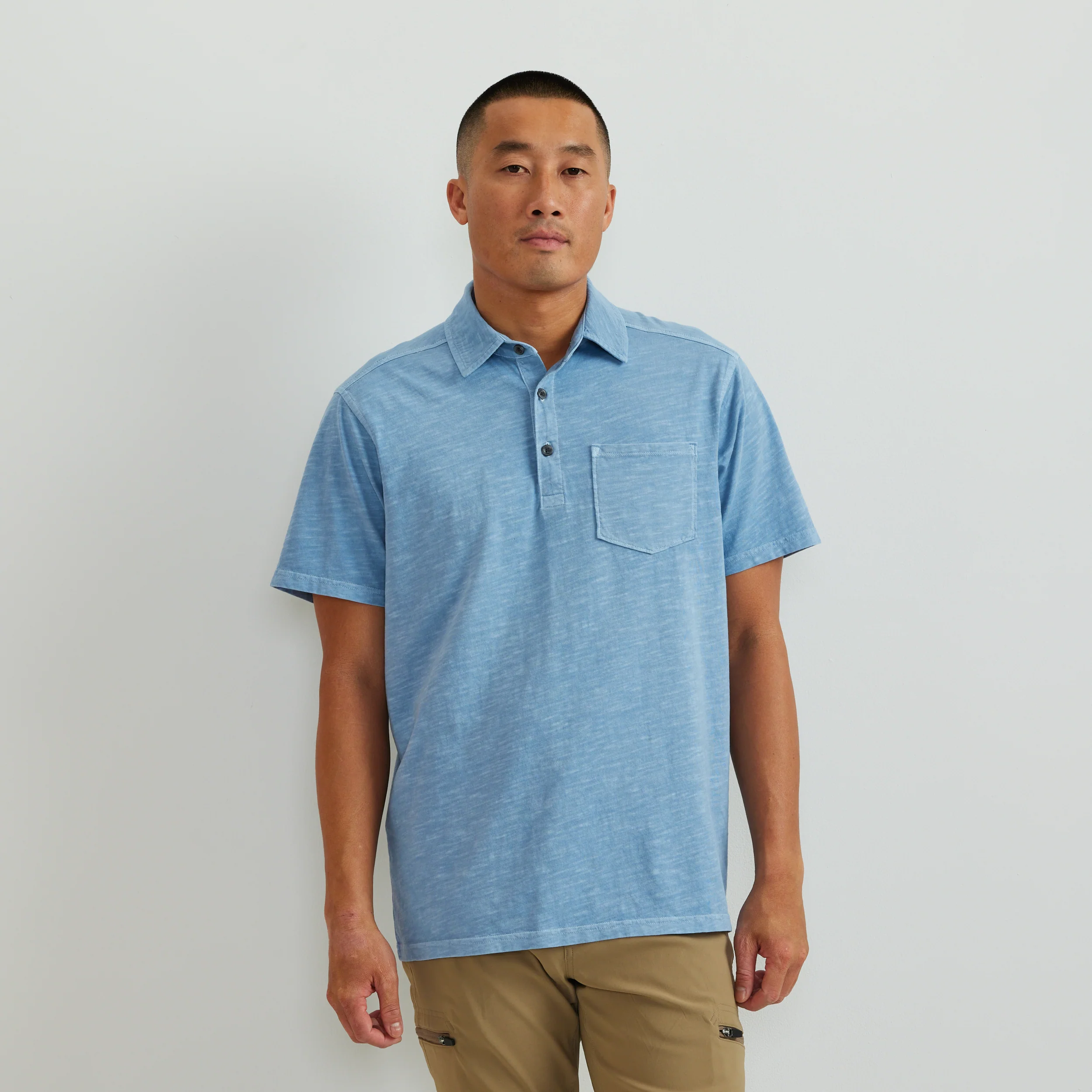 Men's Sunwashed Cotton Pocket Polo