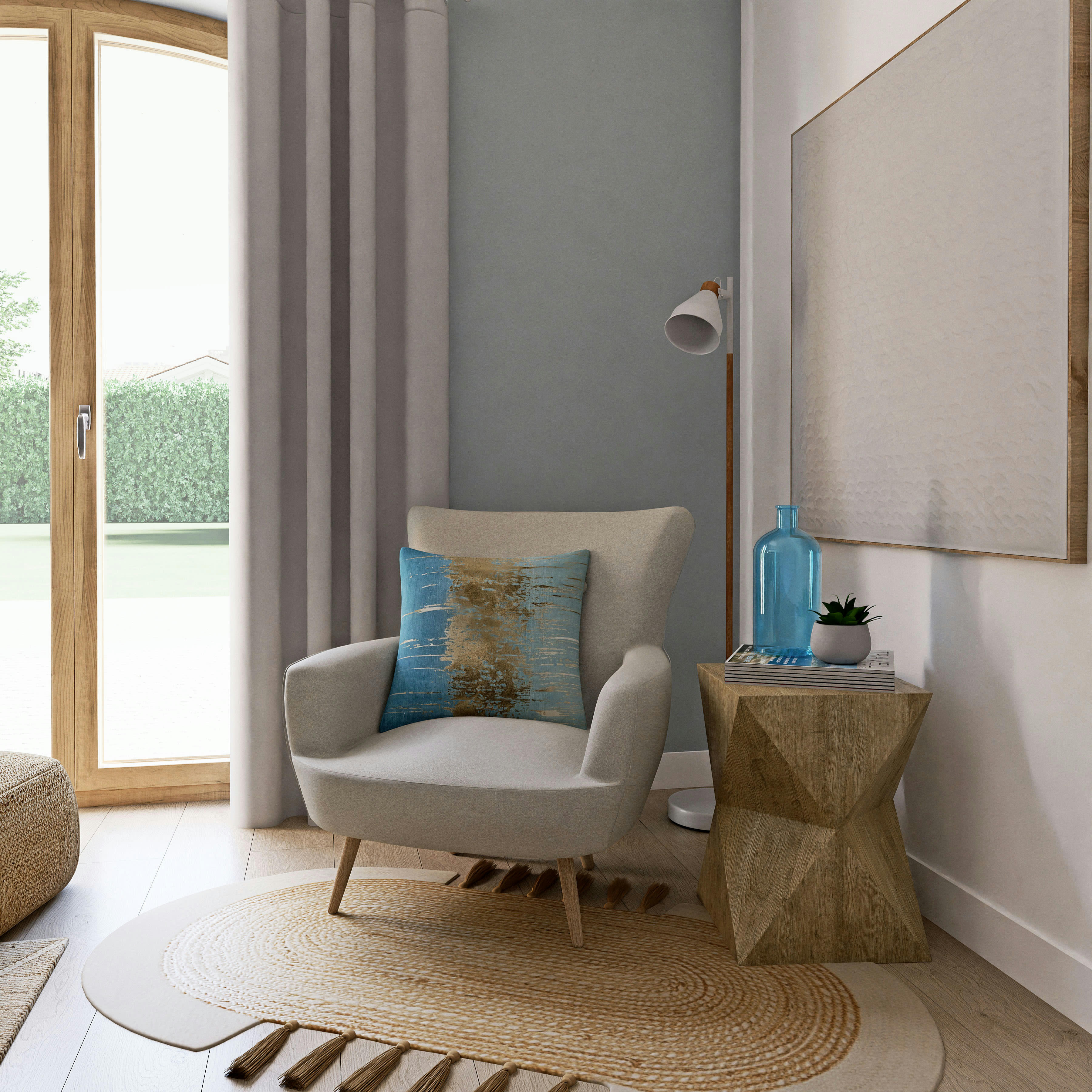 Escale - Bouteille déco H.28cm en verre ESCALE