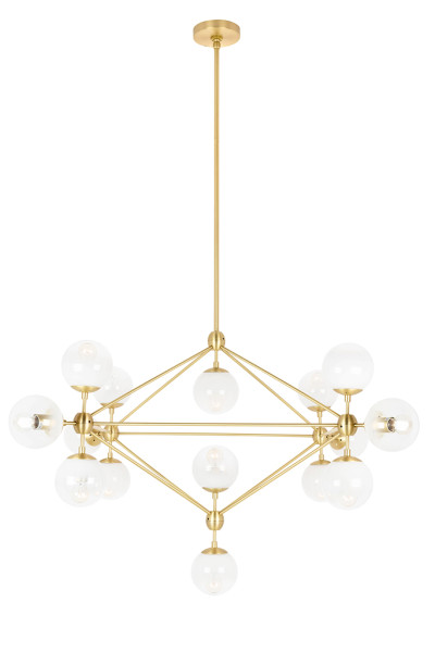 MOOSEE lampa wisząca PLANETARIO 15 GOLD złota - klosze szronione
