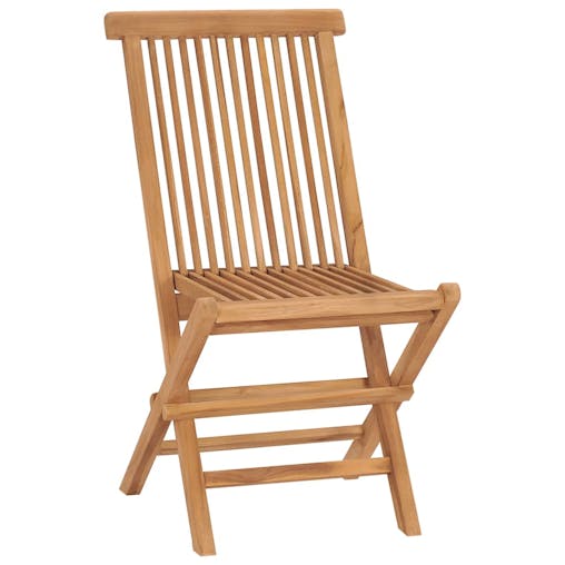 NNEVL Folding Garden Chairs 8 pcs Solid Wood Teak