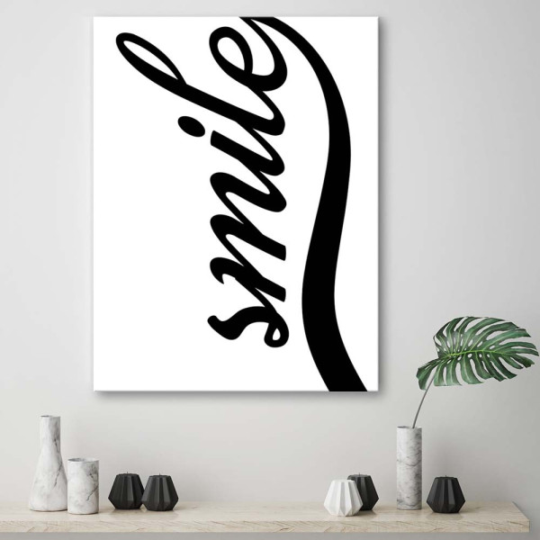 Feeby Obraz na płótnie Smile na białym tle 40x60