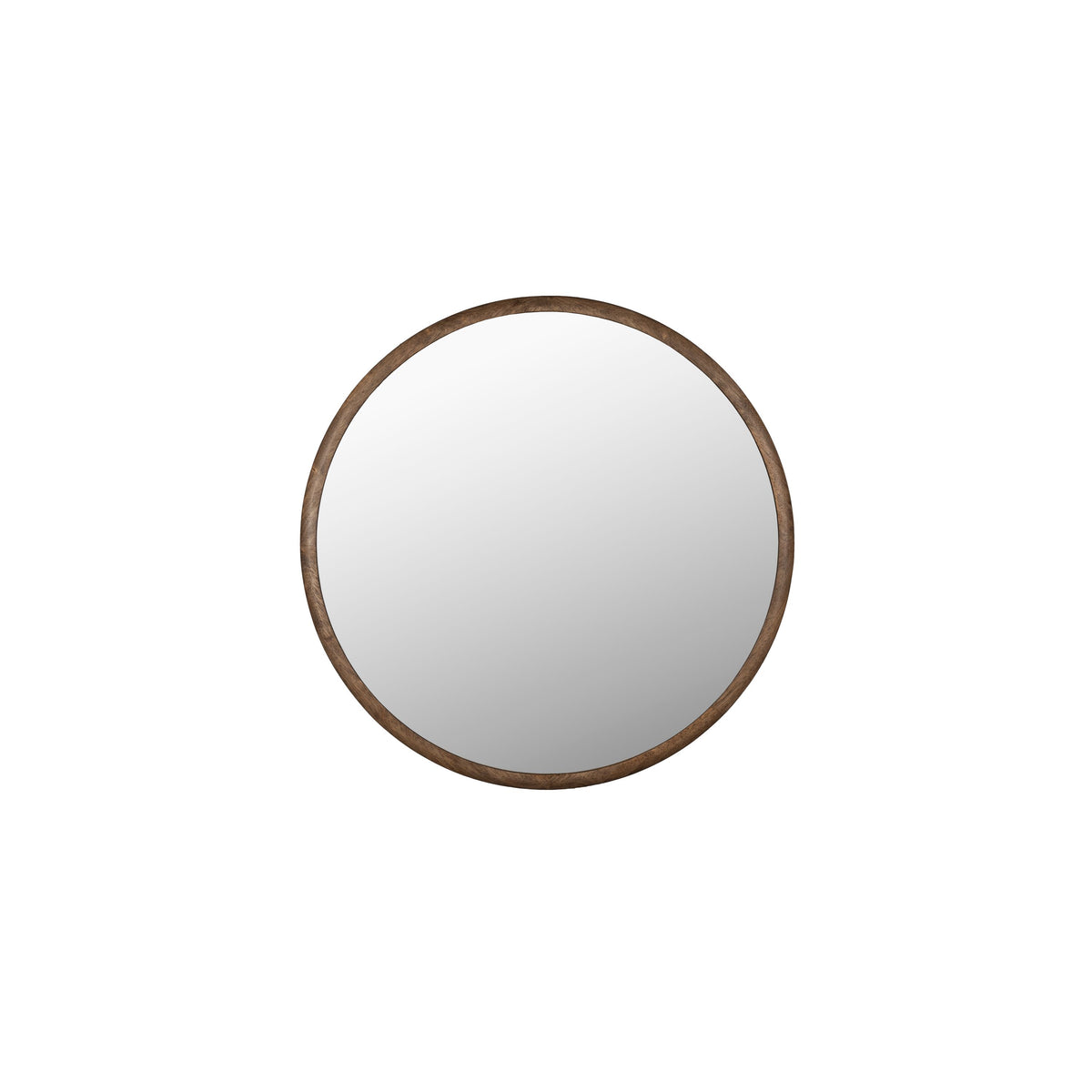 Dutchbone Gale Spiegel/ Wandspiegel Rond 80 cm Hout - Bruin