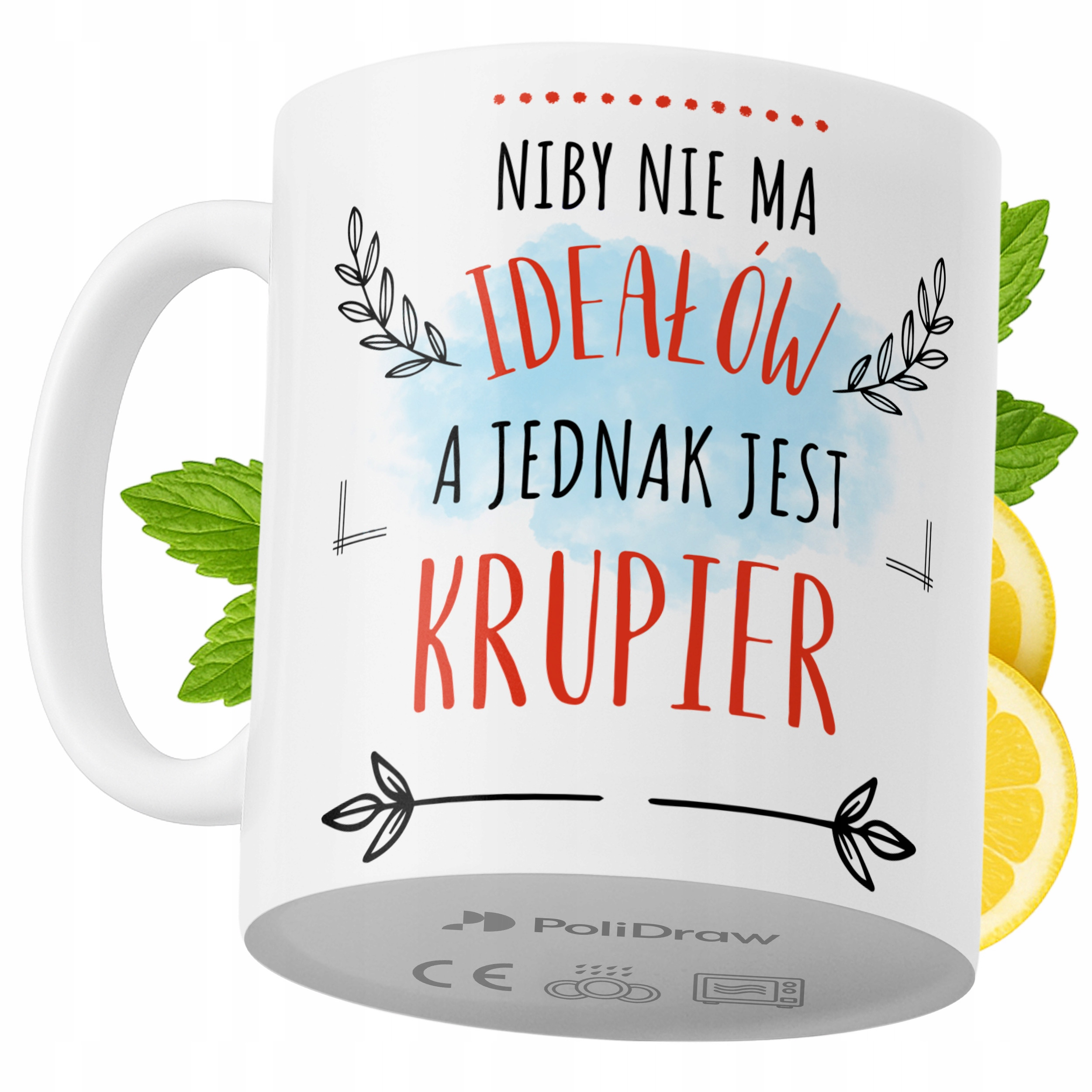 Kubek Dla Krupiera na Prezent z Nadrukiem ze Zdjęciem 330 ml PoliDraw