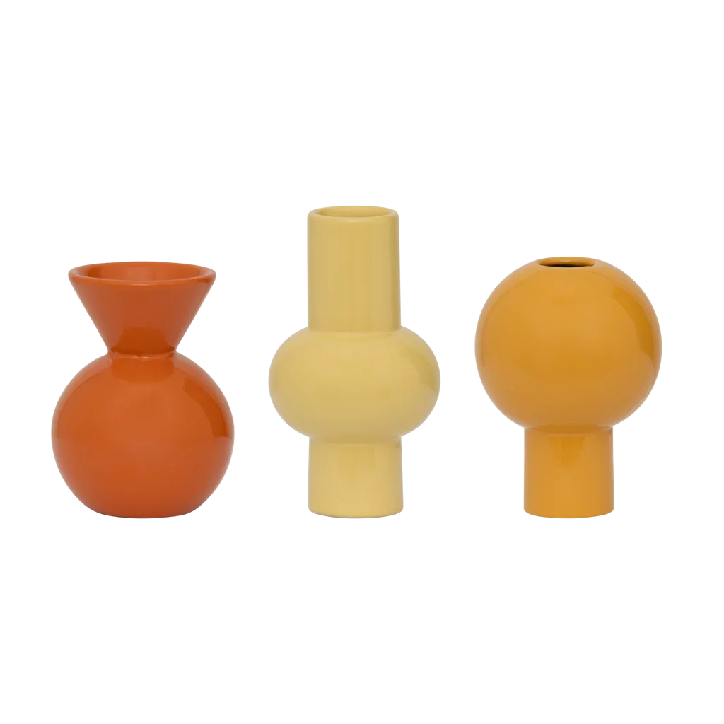 Urban Nature Culture Mini vaas Lilian, set van 3 - Ø 5.5 * 10 cm