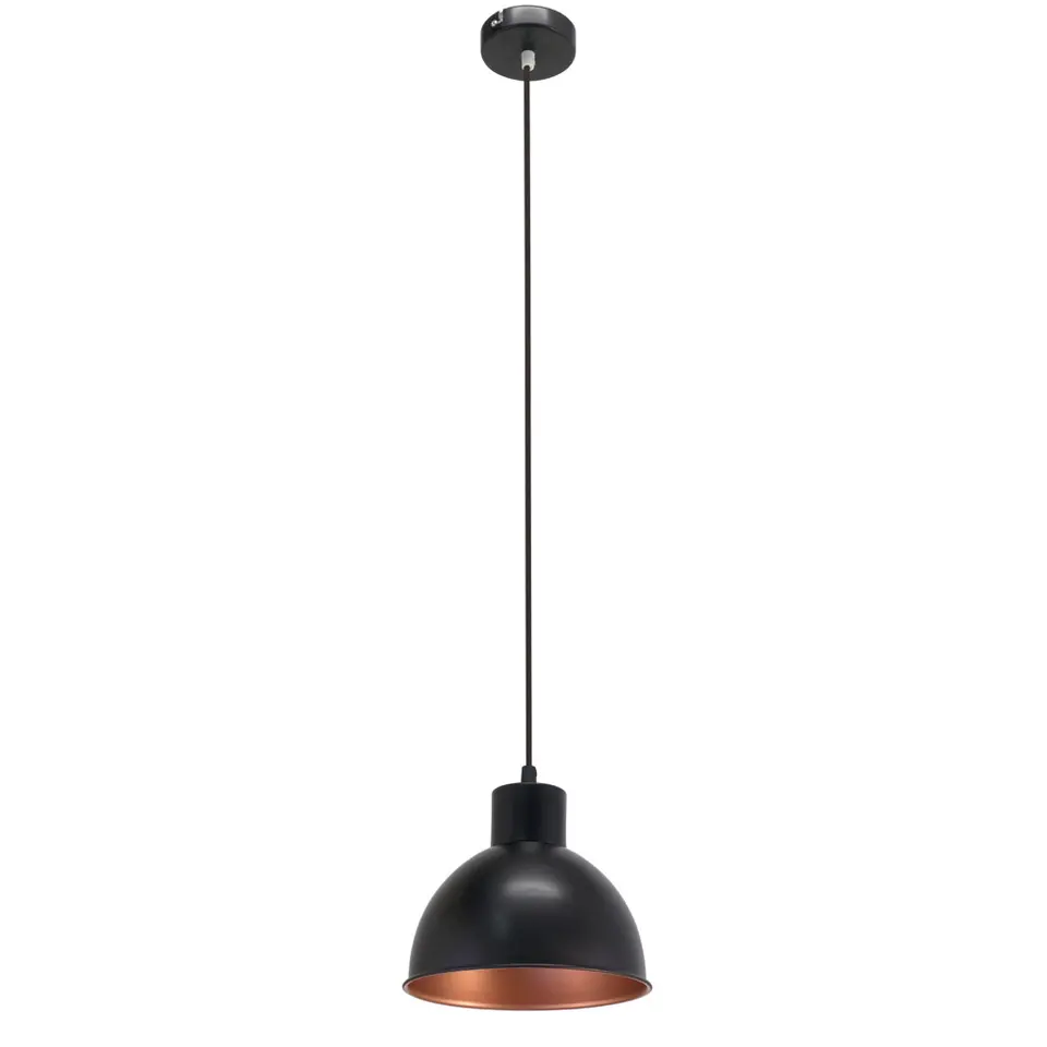 EGLO hanglamp Truro 1 - zwart/koper