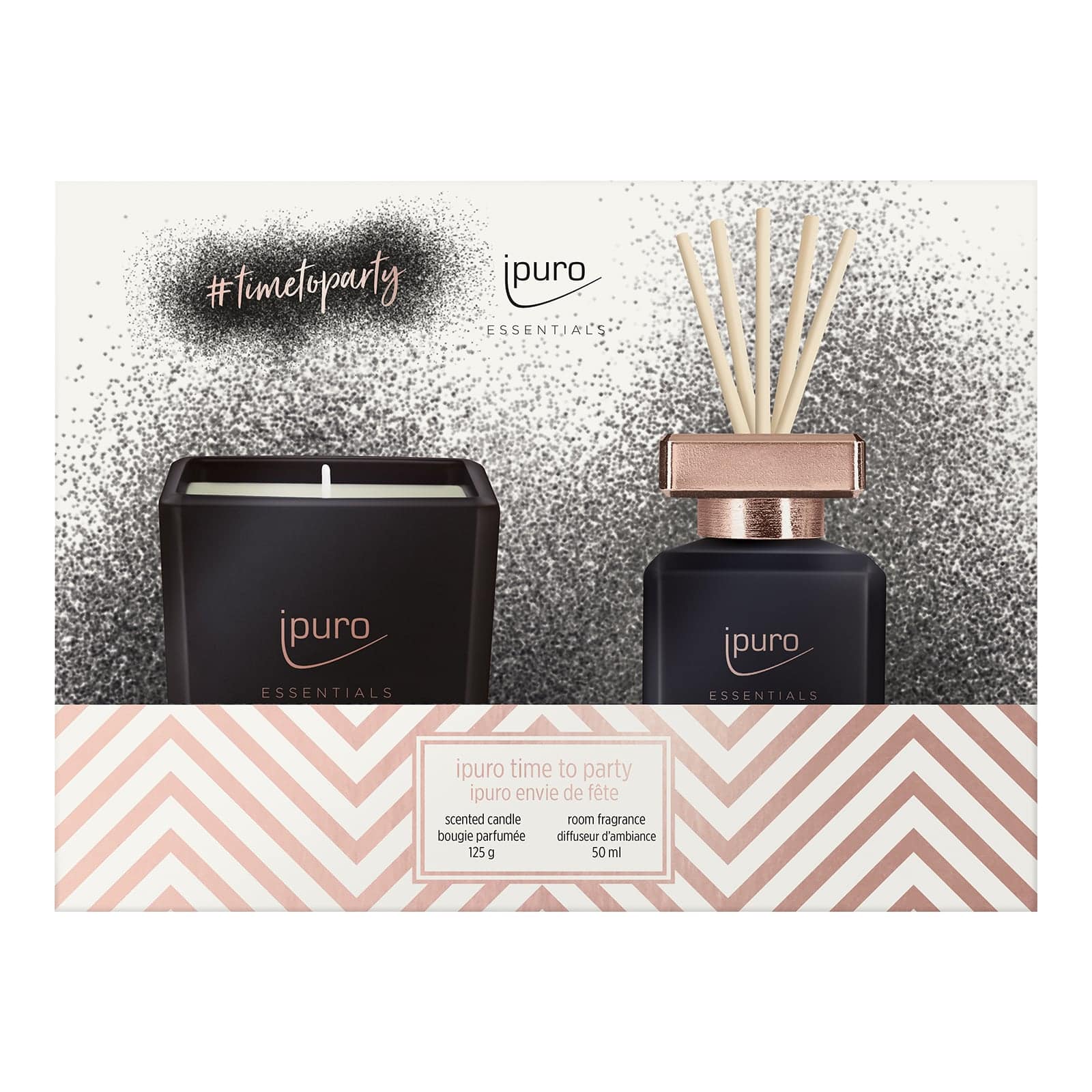ipuro ESSENTIALS Geschenk-Set Time to Party Schwarz, 2 -tlg., 50 ml