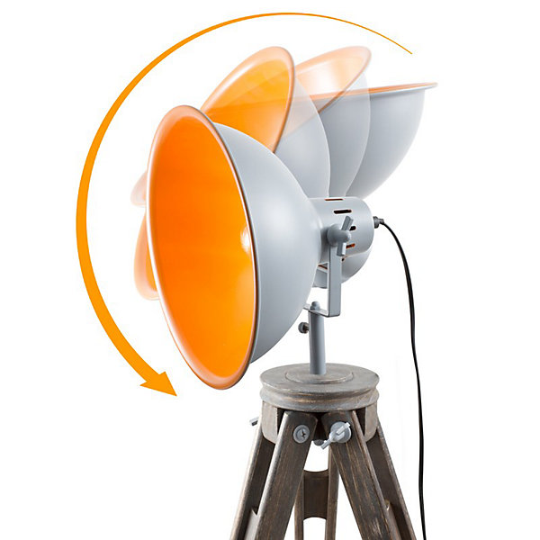 Lampadaire 145cm Bois Et Métal Model Factory Mac-andrews