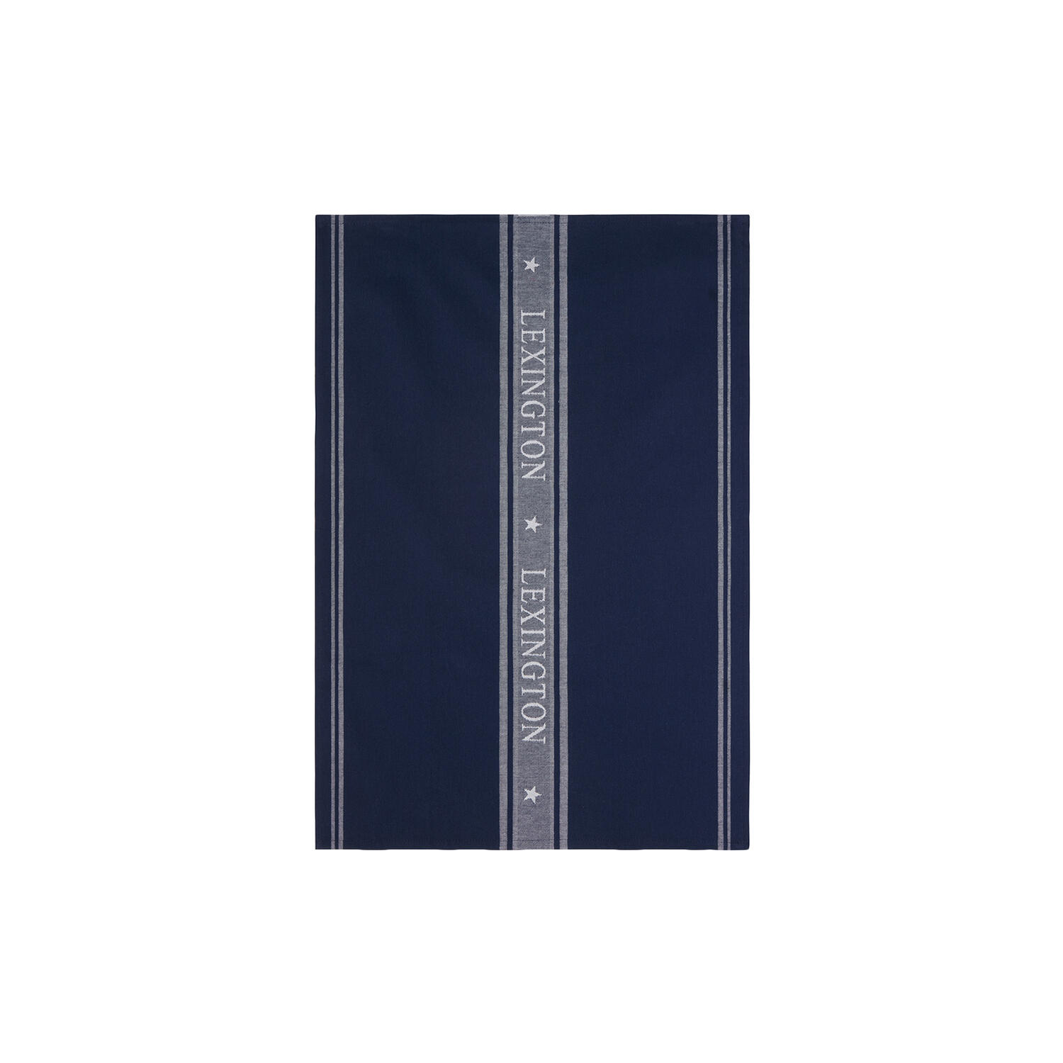 Icons cotton jacquard star kitchen towel, dress blue/white