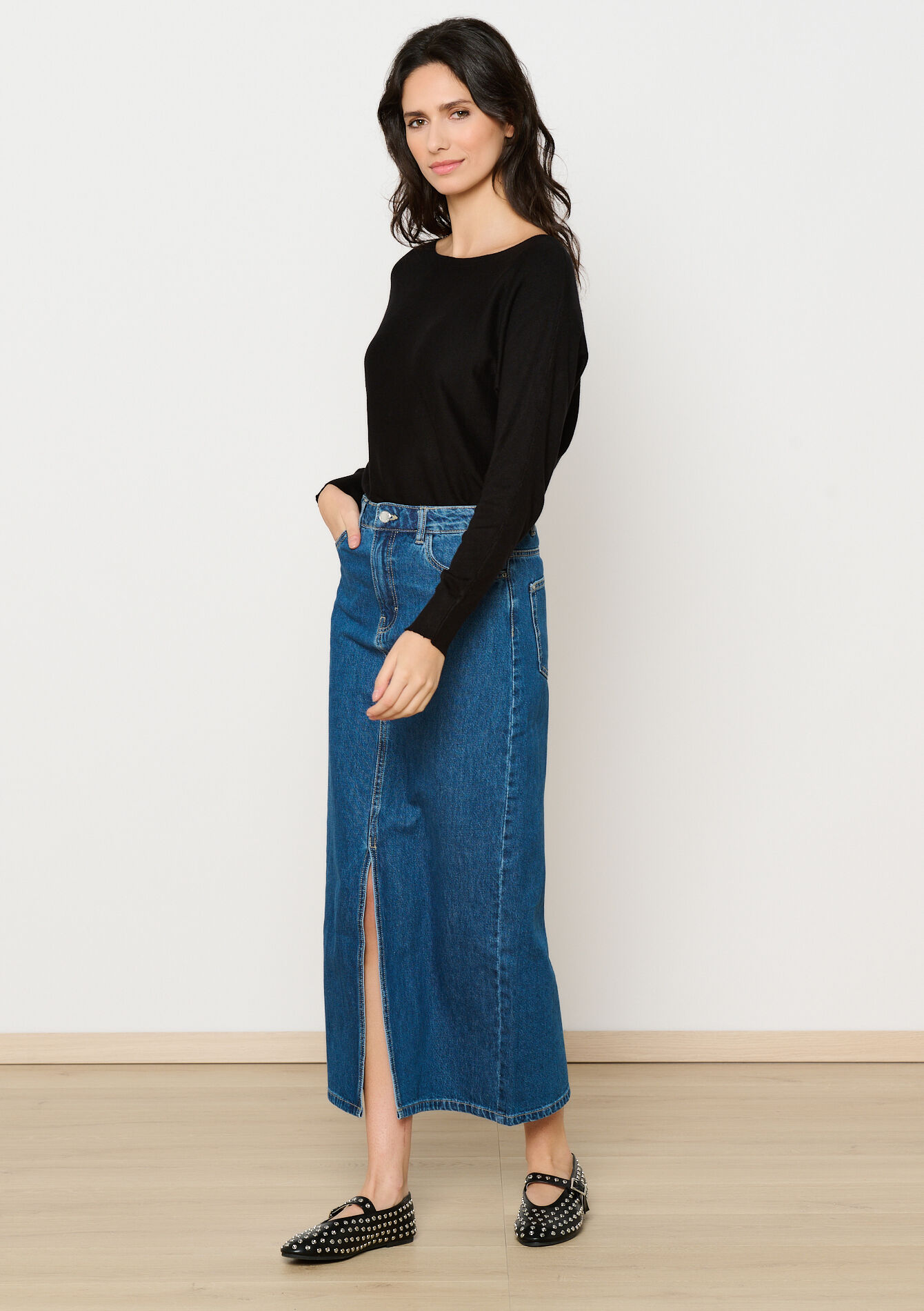 Trui met vleermuismouwen