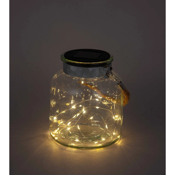 Solarlichterkette »Salerni«, mit Seilgriff, Glas