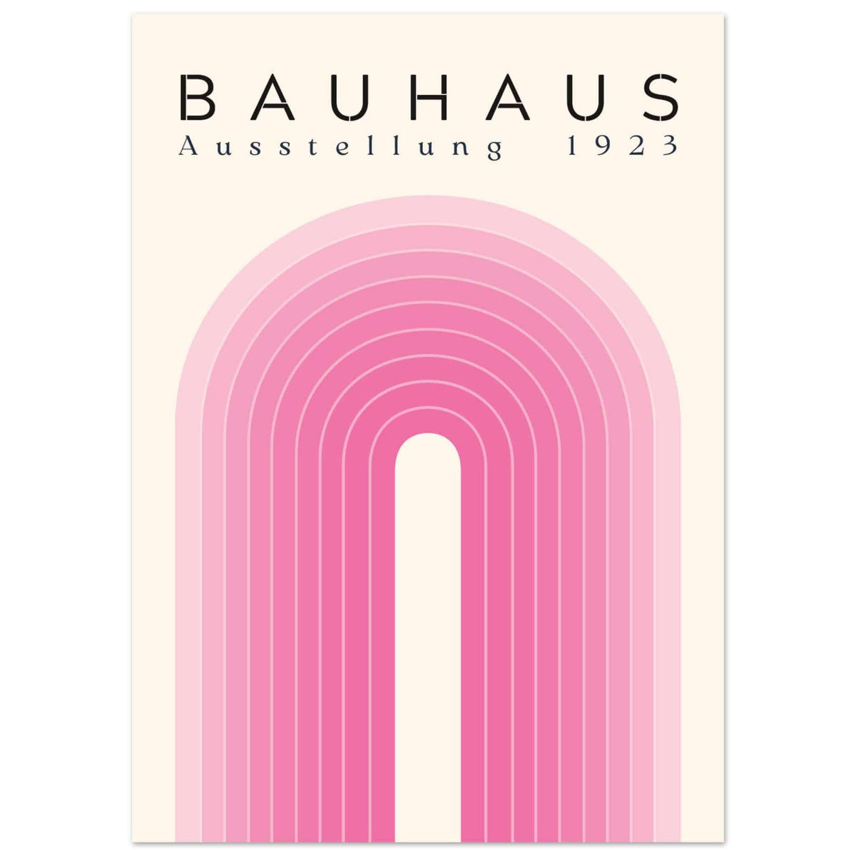 Artfulprints Poster Bauhaus - Pink rainbow  - 50x70 cm - Roze