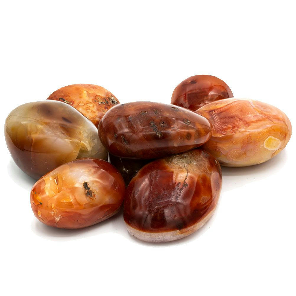 - Cornaline pierre roulée vendue au poids entre 100 et 110 grs