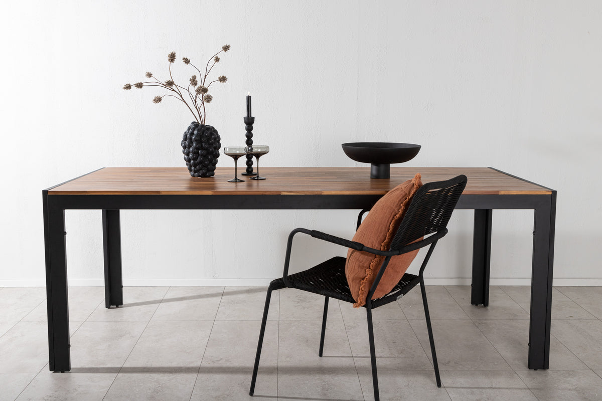 Rebellenclub Rama Tuintafel - 205 x 90 cm - Zwart