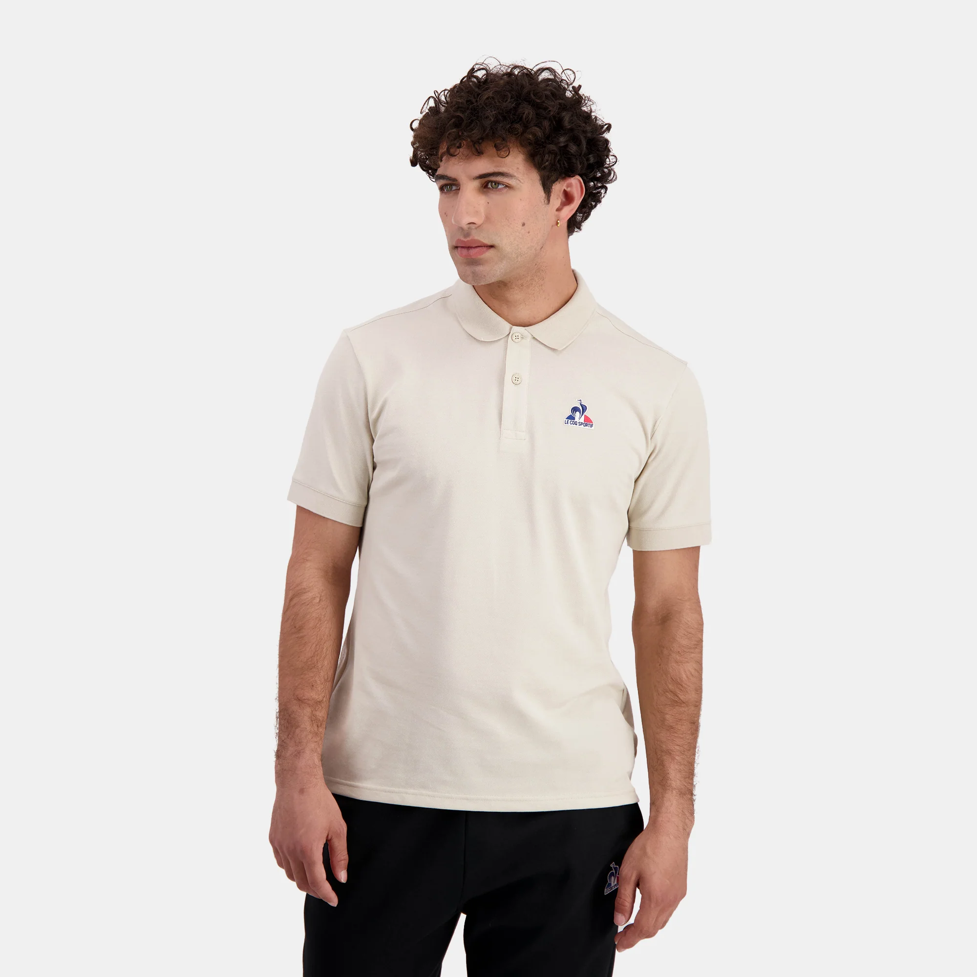 Polo Essentiel effet piqué en jersey