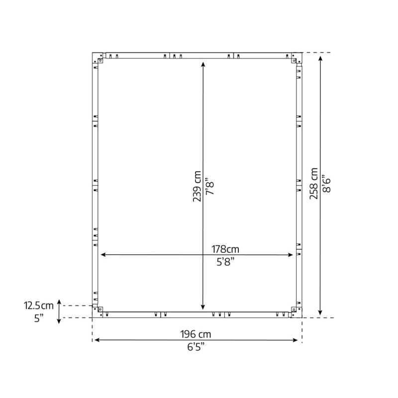 Embase pour serre Eco Grow 5,1 m² noire CANOPIA
