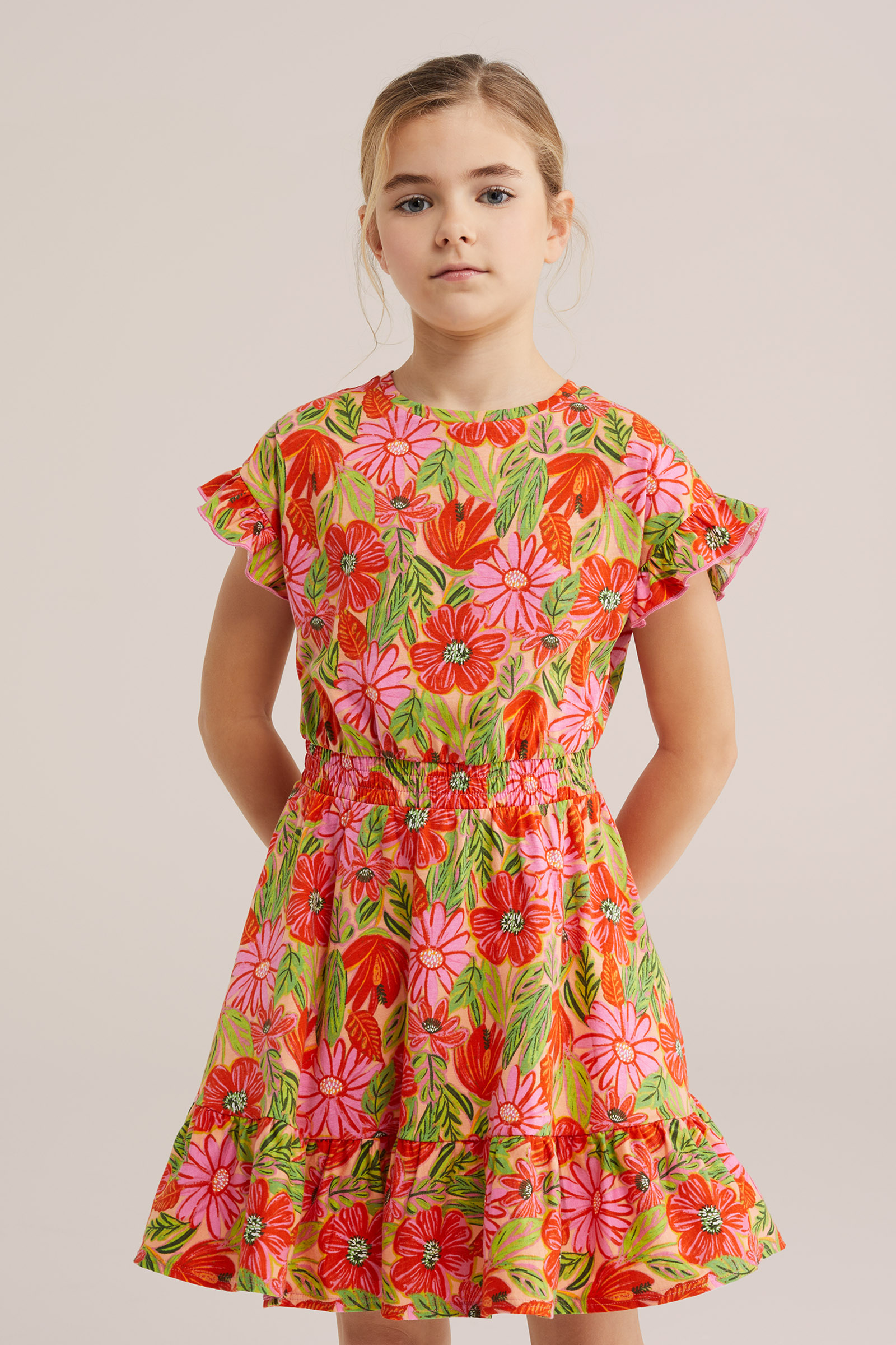 Meisjes jurk met print