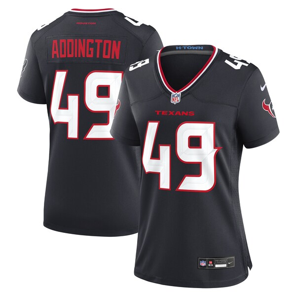 Tucker Addington Houston Texans Nike Women's Team Game Jersey -  Navy