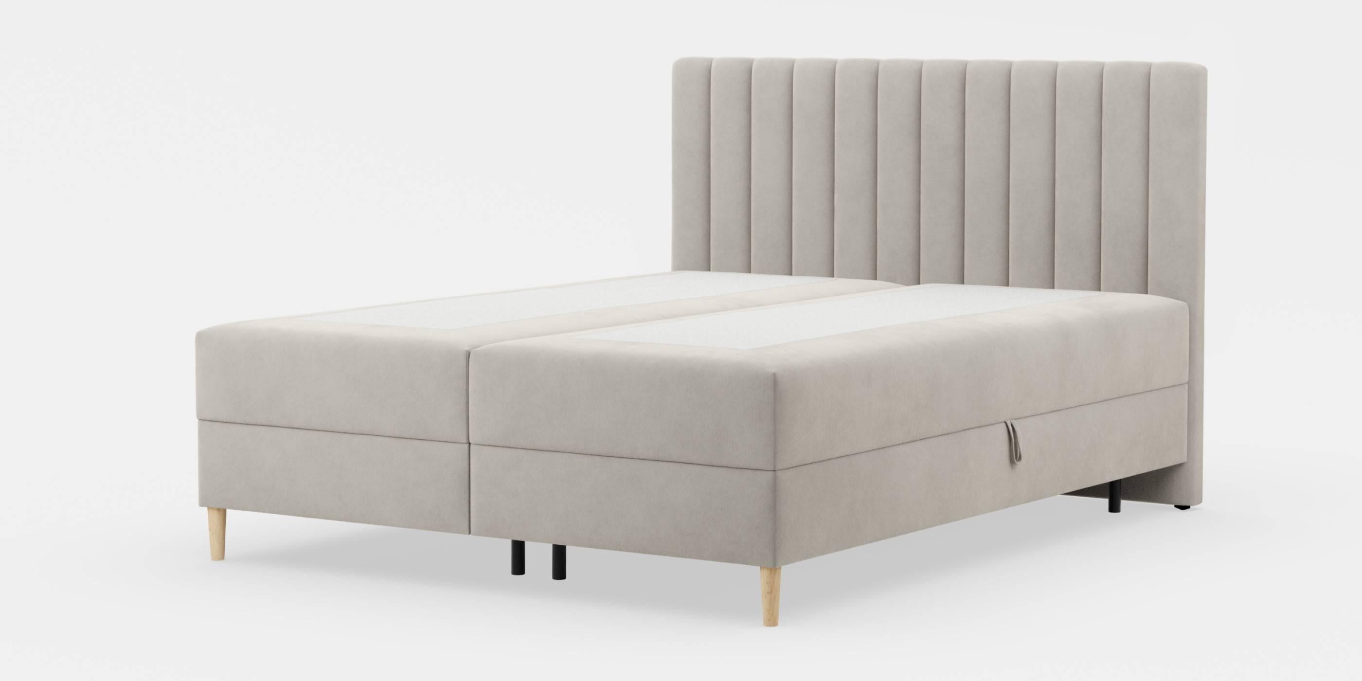 by fonQ Pazara Boxspring met Opbergruimte 160 x 200 cm - Beige / Natur