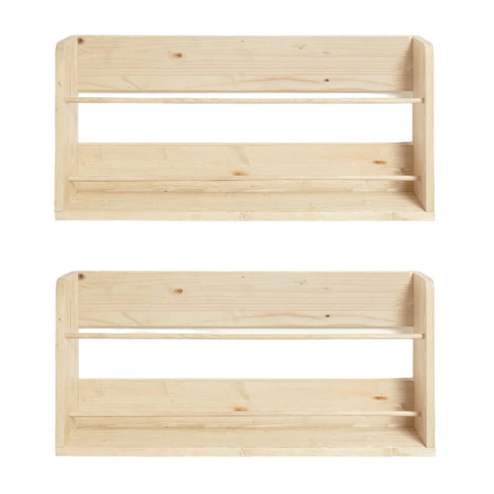 EHUD - Etagère murale pour chaussures en bois (2 unités) beige