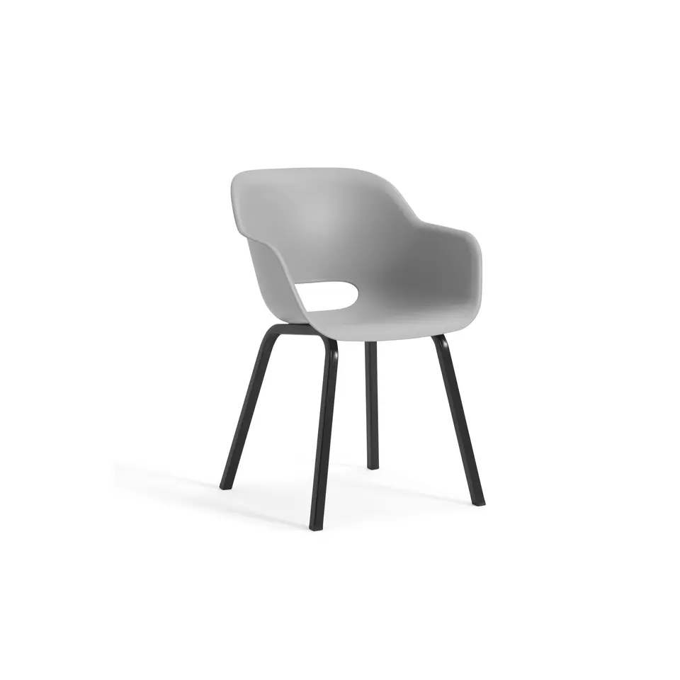 Keter Noa Tuinstoel - 2 stuks - 55x56,5x80cm - metalen frame - Grijs