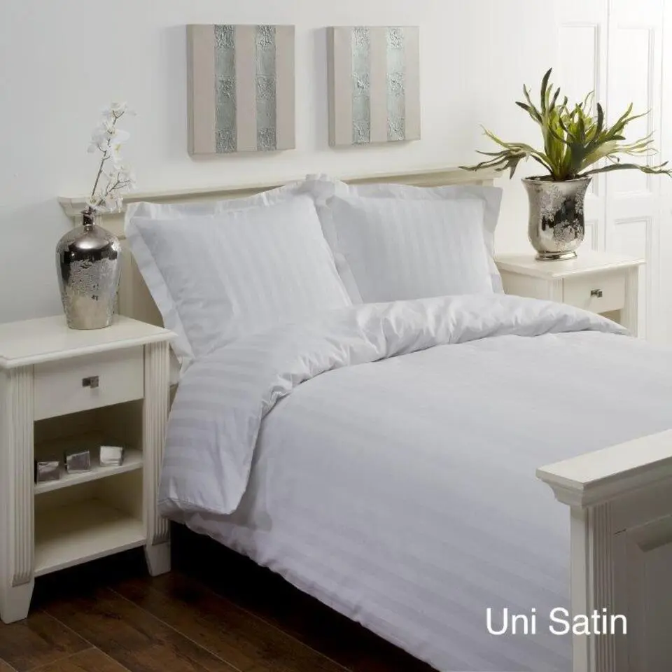 Papillon dekbedovertrek Satijn Streep - 240x200/220 cm - Wit