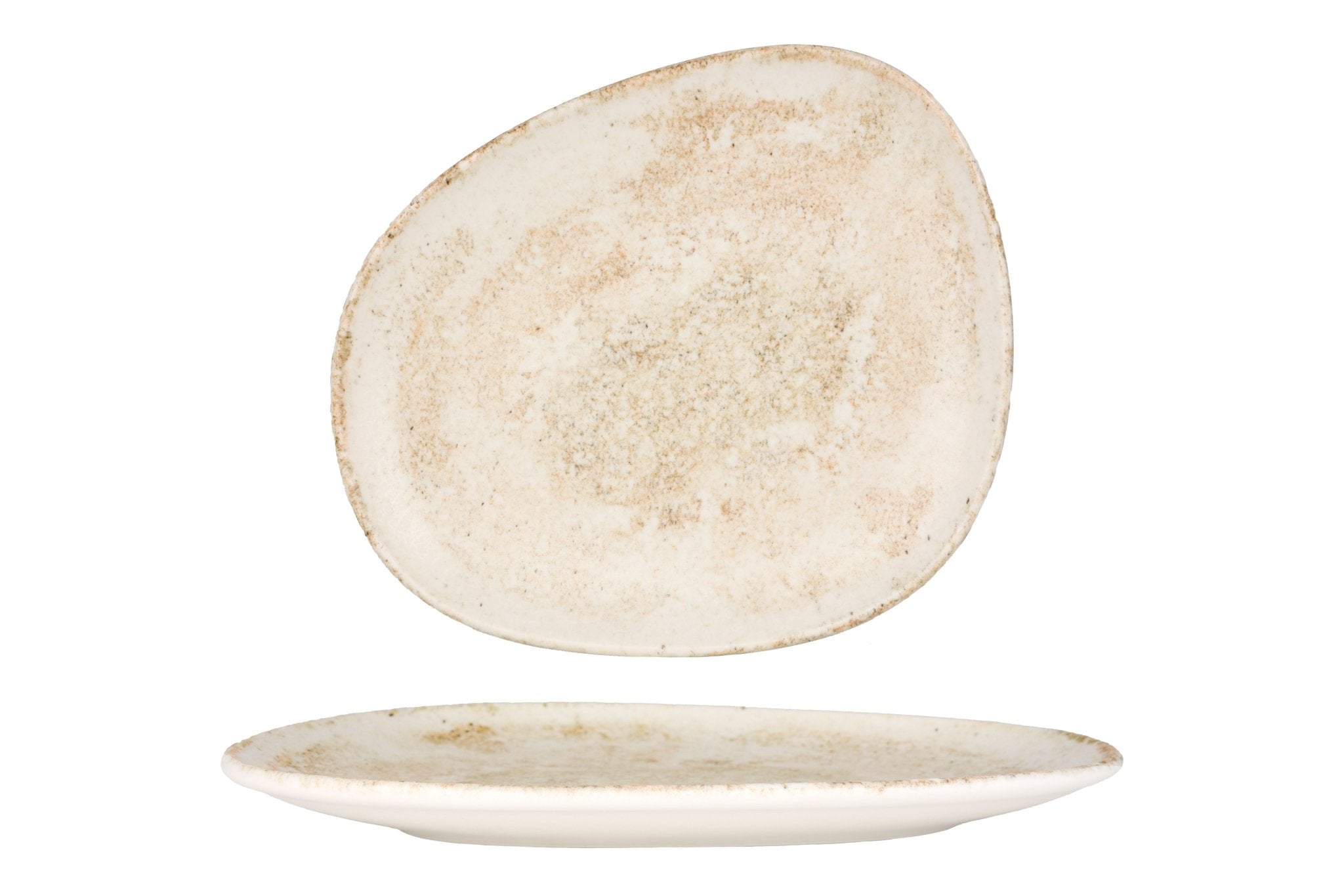 Bonna Gebaksbord - Nacrous - Porselein - 24 cm - set van 6