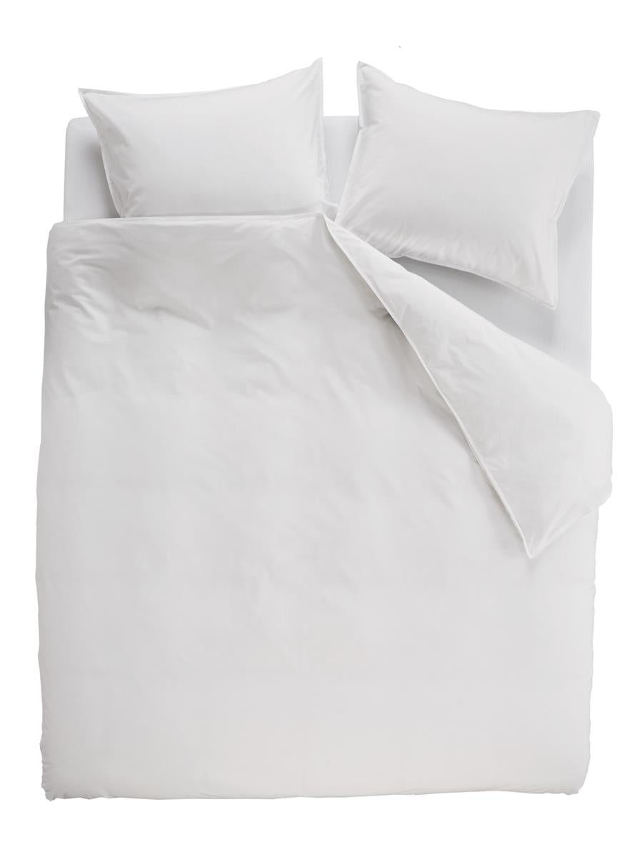 Ambiante Cotton Uni dekbedovertrek - Effen - Tweepersoons - 200x200/220 - Wit